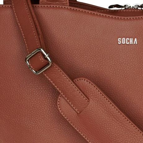 Socha Diamond Leather Businessbag 10-14" Cognac 9 Socha Diamond Leather Businessbag 10-14" Cognac - Afbeelding 7