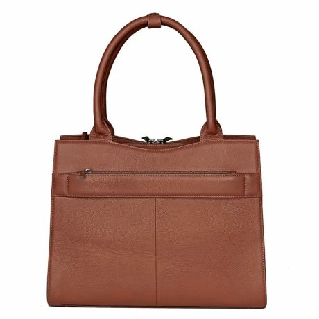 Socha Diamond Leather Businessbag 10-14" Cognac 6 Socha Diamond Leather Businessbag 10-14" Cognac - Afbeelding 4