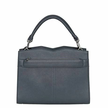 Socha Diamond Leather Shoulder Businessbag 12-14" Grey 6 Socha Diamond Leather Shoulder Businessbag 12-14" Grey - Afbeelding 4