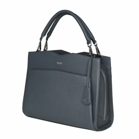 Socha Diamond Leather Shoulder Businessbag 12-14" Grey 4 Socha Diamond Leather Shoulder Businessbag 12-14" Grey - Afbeelding 2