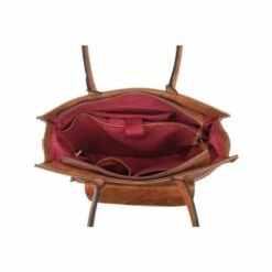 Wimona Fantasia Schoudertas Cognac 12 Wimona Fantasia Schoudertas Cognac -NL Rugzak Verkoopwinkel 4080 kleur cognac binnenkant
