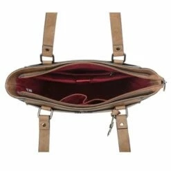 Wimona Fatma Shopper Laptop 13.3" Taupe -NL Rugzak Verkoopwinkel 4090 kleur taupe binnenkant