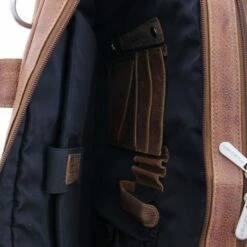 Plevier Sandyford Laptoptas 2-Vaks 15.6" Cognac -NL Rugzak Verkoopwinkel 482 3 cognac binnenkant1