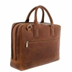 Plevier Sandyford Laptoptas 2-Vaks 15.6" Cognac -NL Rugzak Verkoopwinkel 482 3 cognac zijkant voor