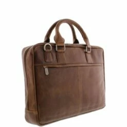 Plevier Urban Surrey Laptoptas 1-Vaks 17.3" Cognac -NL Rugzak Verkoopwinkel 485 3 cognac zijkant achter