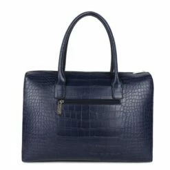 Wimona Sofia Schoudertas Croco Navy -NL Rugzak Verkoopwinkel 5003 kleur donkerblauw achterkant