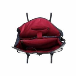 Wimona Sofia Schoudertas Croco Navy -NL Rugzak Verkoopwinkel 5003 kleur donkerblauw binnenkant