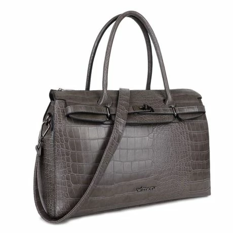 Wimona Sofia Schoudertas Croco Grey 4 Wimona Sofia Schoudertas Croco Grey - Afbeelding 2