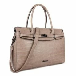 Wimona Sofia Schoudertas Croco Taupe 8 Wimona Sofia Schoudertas Croco Taupe -NL Rugzak Verkoopwinkel 5003 kleur licht taupe zijkant
