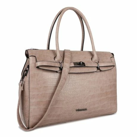 Wimona Sofia Schoudertas Croco Taupe 4 Wimona Sofia Schoudertas Croco Taupe - Afbeelding 2