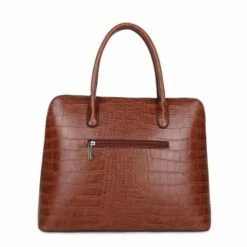 Wimona Luisa Schoudertas Croco Cognac -NL Rugzak Verkoopwinkel 5004 kleur cognac achterkant