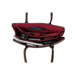 Wimona Luisa Schoudertas Croco Cognac -NL Rugzak Verkoopwinkel 5004 kleur cognac binnenkant 2