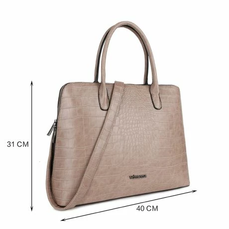 Wimona Luisa Schoudertas Croco Taupe 5 Wimona Luisa Schoudertas Croco Taupe - Afbeelding 3