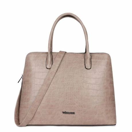 Wimona Luisa Schoudertas Croco Taupe 3 Wimona Luisa Schoudertas Croco Taupe