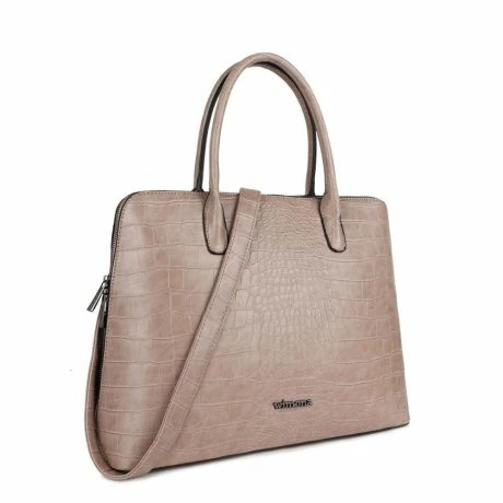 Wimona Luisa Schoudertas Croco Taupe 4 Wimona Luisa Schoudertas Croco Taupe - Afbeelding 2