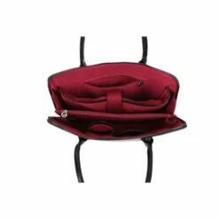 Wimona Luisa Schoudertas Croco Black -NL Rugzak Verkoopwinkel 5004 kleur zwart binnenkant