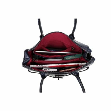 Wimona Liona Handtas Croco Navy 8 Wimona Liona Handtas Croco Navy - Afbeelding 6