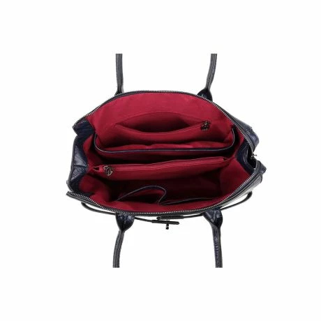 Wimona Liona Handtas Croco Navy 7 Wimona Liona Handtas Croco Navy - Afbeelding 5