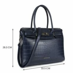 Wimona Liona Handtas Croco Navy 12 Wimona Liona Handtas Croco Navy -NL Rugzak Verkoopwinkel 5005 kleur donkerblauw met afmeting