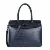 Wimona Liona Handtas Croco Navy -NL Rugzak Verkoopwinkel 5005 kleur donkerblauw voorkant