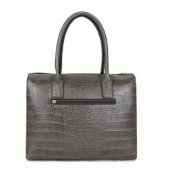 Wimona Liona Handtas Croco Grey 13 Wimona Liona Handtas Croco Grey -NL Rugzak Verkoopwinkel 5005 kleur grijs achterkant