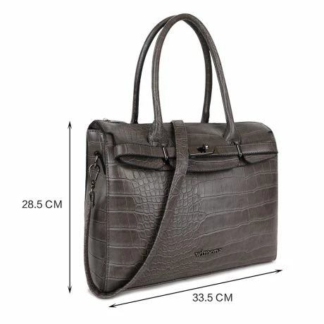 Wimona Liona Handtas Croco Grey 5 Wimona Liona Handtas Croco Grey - Afbeelding 3