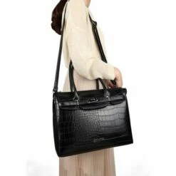 Wimona Liona Handtas Croco Black 16 Wimona Liona Handtas Croco Black -NL Rugzak Verkoopwinkel 5005 kleur zwart 2