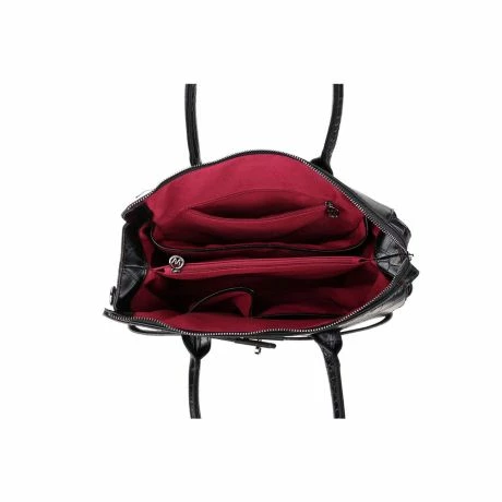 Wimona Liona Handtas Croco Black 7 Wimona Liona Handtas Croco Black - Afbeelding 5