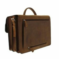 Plevier Retro Newton Laptoptas Vintage 3-Vaks 15.6" Brown -NL Rugzak Verkoopwinkel 553 2 achter