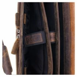 Plevier Retro Newton Laptoptas Vintage 3-Vaks 15.6" Brown -NL Rugzak Verkoopwinkel 553 2 binnenkant2