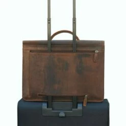 Plevier Retro Newton Laptoptas Vintage 3-Vaks 15.6" Brown -NL Rugzak Verkoopwinkel 553 2 newton trolley