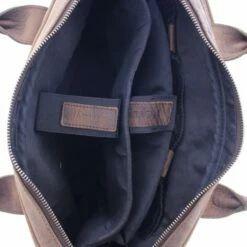 Plevier Retro Bell Laptoptas 2-Vaks 13-15" Dark Brown -NL Rugzak Verkoopwinkel 554 2 binnenkant01 1