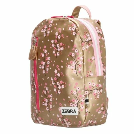 Zebra Kinder Rugzak M Gold Flowers 4 Zebra Kinder Rugzak M Gold Flowers - Afbeelding 2
