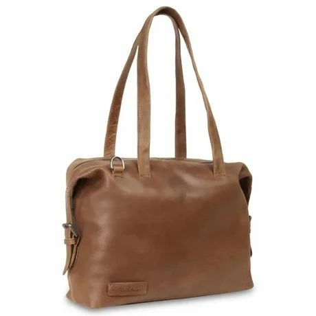Plevier Skye Leren Dames Laptoptas 14" Taupe 4 Plevier Skye Leren Dames Laptoptas 14" Taupe - Afbeelding 2