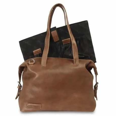 Plevier Skye Leren Dames Laptoptas 14" Taupe 6 Plevier Skye Leren Dames Laptoptas 14" Taupe - Afbeelding 4
