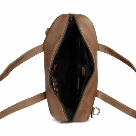 Plevier Skye Leren Dames Laptoptas 14" Taupe 9 Plevier Skye Leren Dames Laptoptas 14" Taupe - Afbeelding 7