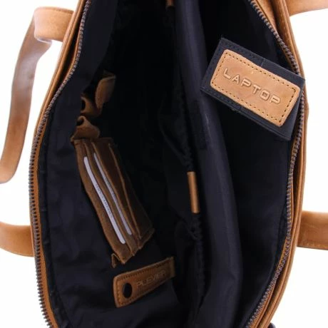 Plevier Rutland Dames Laptop Tote Bag 15.6" Cognac 6 Plevier Rutland Dames Laptop Tote Bag 15.6" Cognac - Afbeelding 4