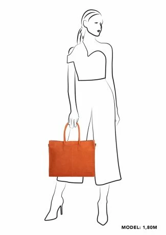 Zebra Natural Bag Lisa XL Shopper Brique 5 Zebra Natural Bag Lisa XL Shopper Brique - Afbeelding 3