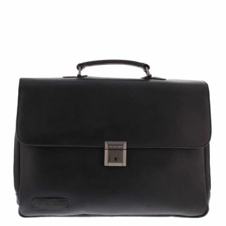 Plevier Morse Leren Aktentas 2-Vaks 15.6" Zwart 3 Plevier Morse Leren Aktentas 2-Vaks 15.6" Zwart