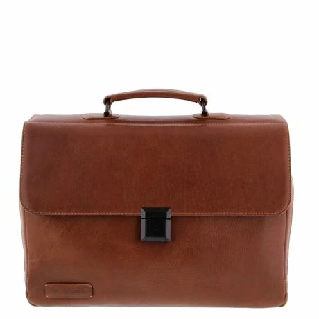 Plevier Morse Leren Aktentas 2-Vaks 15.6" Bruin 3 Plevier Morse Leren Aktentas 2-Vaks 15.6" Bruin