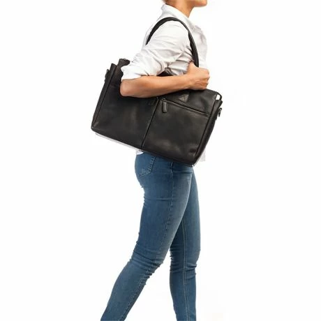 Burkely Antique Avery Dames Laptoptas 2-Zip 15.6" Black 9 Burkely Antique Avery Dames Laptoptas 2-Zip 15.6" Black - Afbeelding 7