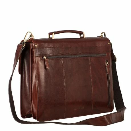 Leonhard Heyden Cambridge Medium Aktetas Red Brown 4 Leonhard Heyden Cambridge Medium Aktetas Red Brown - Afbeelding 2