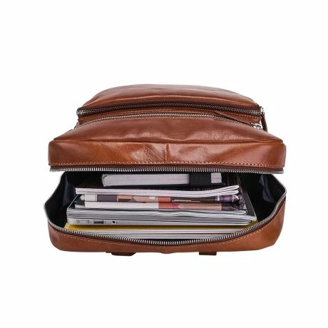 Leonhard Heyden Cambridge Rugzak Cognac 5 Leonhard Heyden Cambridge Rugzak Cognac - Afbeelding 3