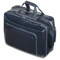 Piquadro Blue Square Cabin Trolley 15.6" Night Blue -NL Rugzak Verkoopwinkel bv2960b2 blu2 dett1 2