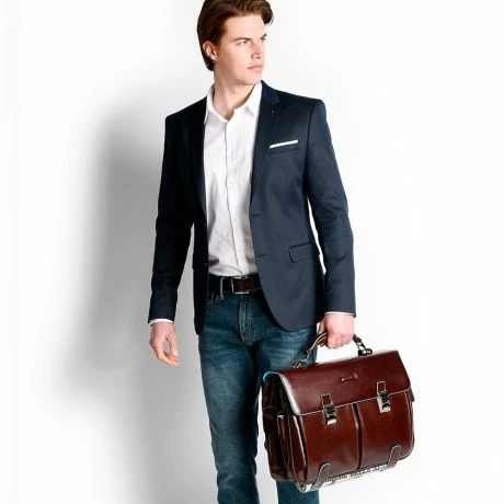 Piquadro Blue Square Computer Briefcase 15.6" Night Blue 5 Piquadro Blue Square Computer Briefcase 15.6" Night Blue - Afbeelding 3