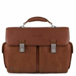 Piquadro Black Square Computer Briefcase 15.6" Tobacco