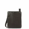 Piquadro Black Square Crossbody Bag IPad Air/Pro Dark Brown