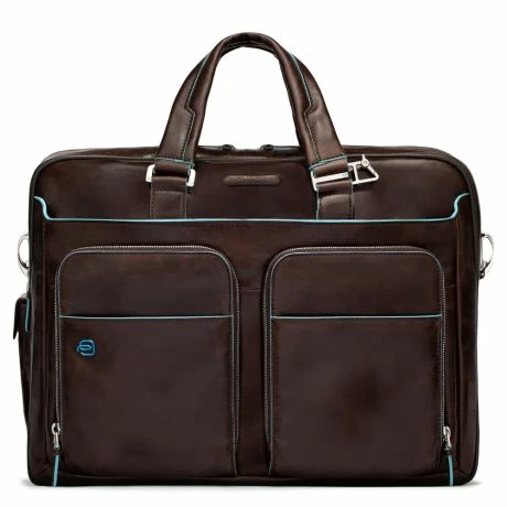 Piquadro Blue Square Expandable Computer Case 15" Mahogany 3 Piquadro Blue Square Expandable Computer Case 15" Mahogany