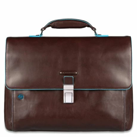 Piquadro Blue Square Expandable Computer Portfolio Briefcase 15" Mahogany 3 Piquadro Blue Square Expandable Computer Portfolio Briefcase 15" Mahogany