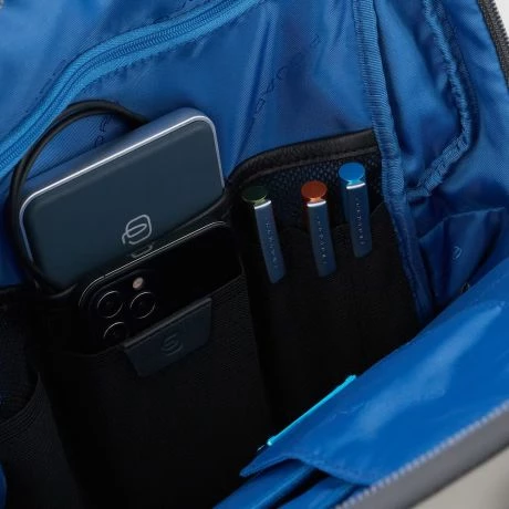 Piquadro Urban Computer Backpack 14'' Black Grey Blue 7 Piquadro Urban Computer Backpack 14'' Black Grey Blue - Afbeelding 5